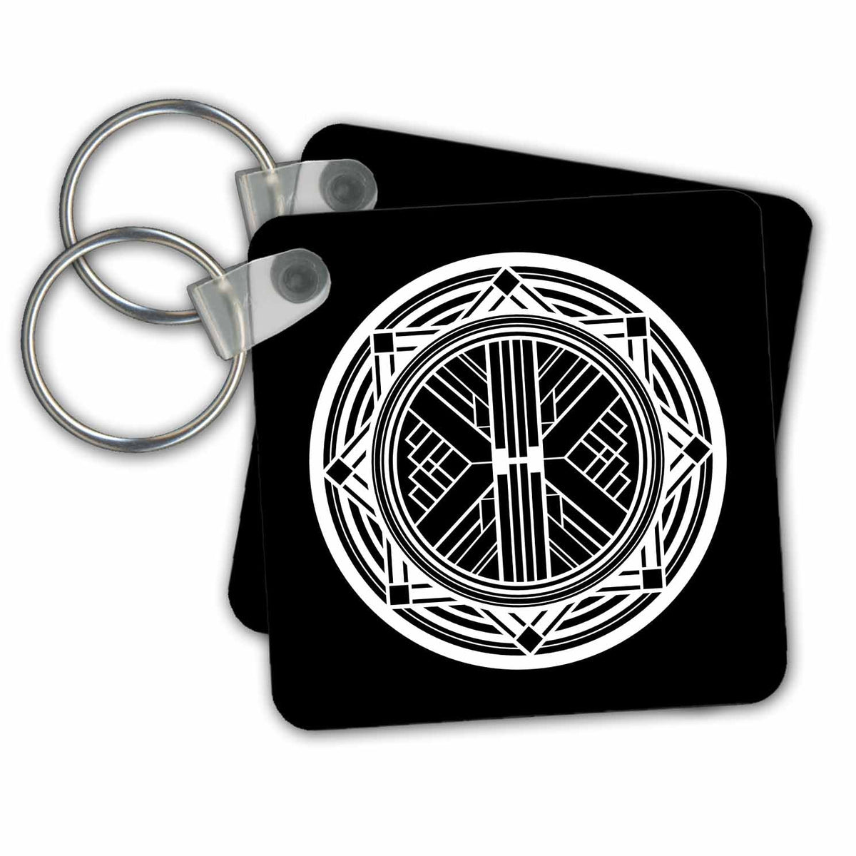 Key Chain - Geometric Art Deco Design Art Deco Designs