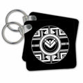 Key Chain - Circular Geometric Art Deco Design Art Deco Designs