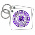 Key Chain - Letter B Purple Art Deco Monogram Art Deco Monograms