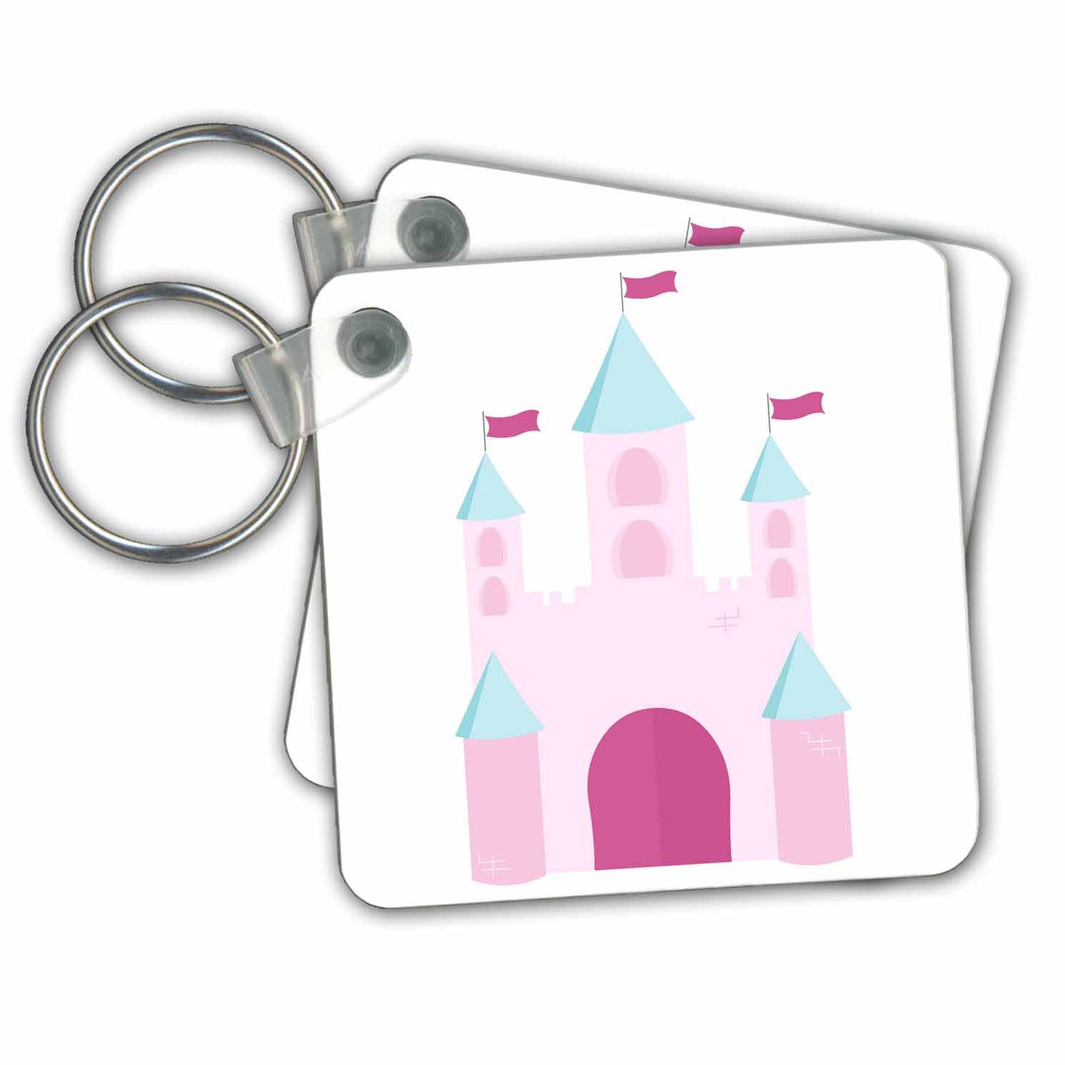 Key Chain - Princess Castle Purple and Blue Designs Kids Stuff
