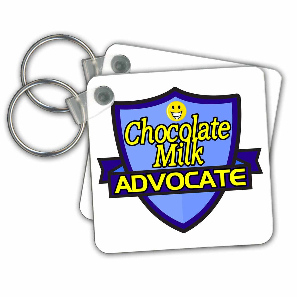 3dRose Key Chains Chocolate Milk Advocate Support Design (kc-242551-1)