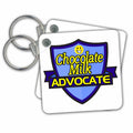 3dRose Key Chains Chocolate Milk Advocate Support Design (kc-242551-1)