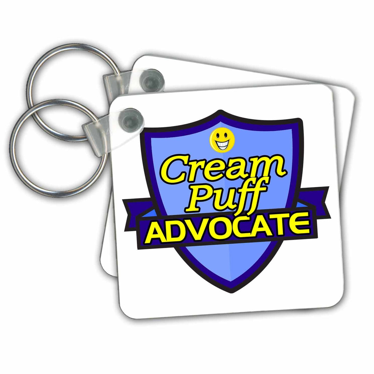 3dRose Key Chains Cream Puff Advocate Support Design (kc-242566-1)