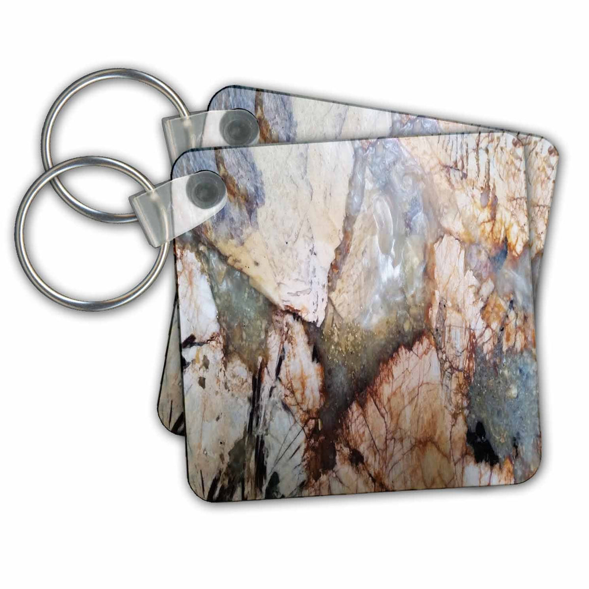 3dRose Key Chains Image of Multi Color Granite (kc-252658-1)
