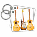 3dRose Key Chains Three Guitars Illustration (kc-255010-1)