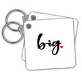Key Chain - Big Designs Text Art