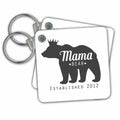 Key Chain - Mama Bear Established 2012 Designs Text Art
