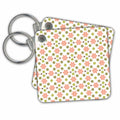 Key Chain - Cute Pink and Green Snowflakes Pattern Christmas