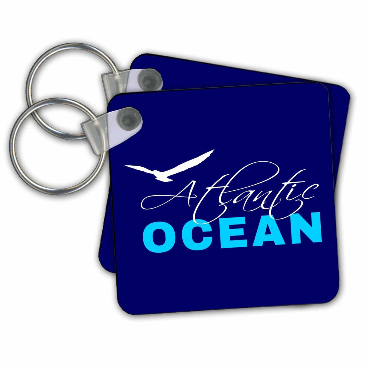 Key Chain - Four oceans. Atlantic ocean, dark blue background Alexis Design - Four Oceans