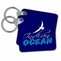 Key Chain - Four oceans. Indian ocean, dark blue background Alexis Design - Four Oceans