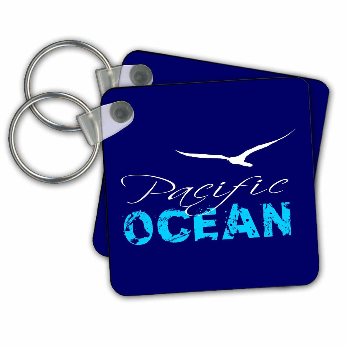 Key Chain - Four oceans. Pacific ocean, dark blue background Alexis Design - Four Oceans