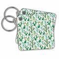 Key Chain - Watercolor Cactus Pattern Pattern
