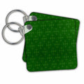 Key Chain - Green Irish Celtic Diamond and Cross Pattern Pattern