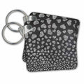 Key Chain - Cute Chalkboard Falling Hearts Pattern Pattern