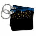 Key Chain - Falling Gold Stars From A Cloudy Night Sky Sky