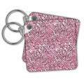 Key Chain - Crinkled Pink Foil Texture Digital Effect Textures
