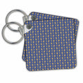 Key Chain - Contemporary hands and feet pattern in blue grey and tan Designs Patterns