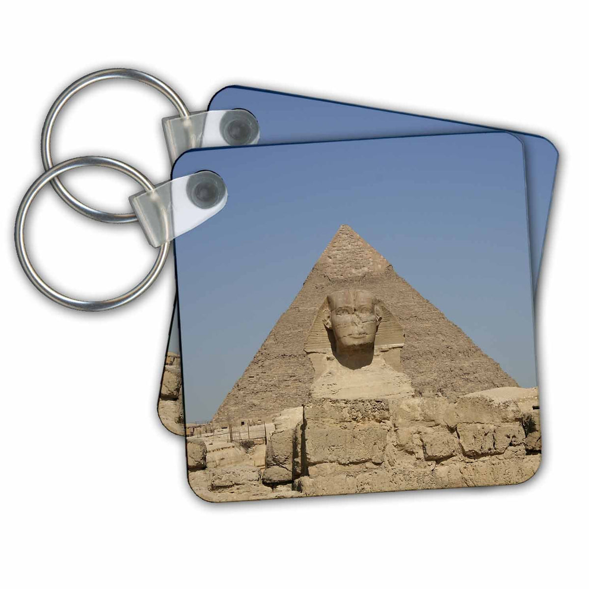 Key Chain - The Great Pyramids and Sphinx Cajam Egypt