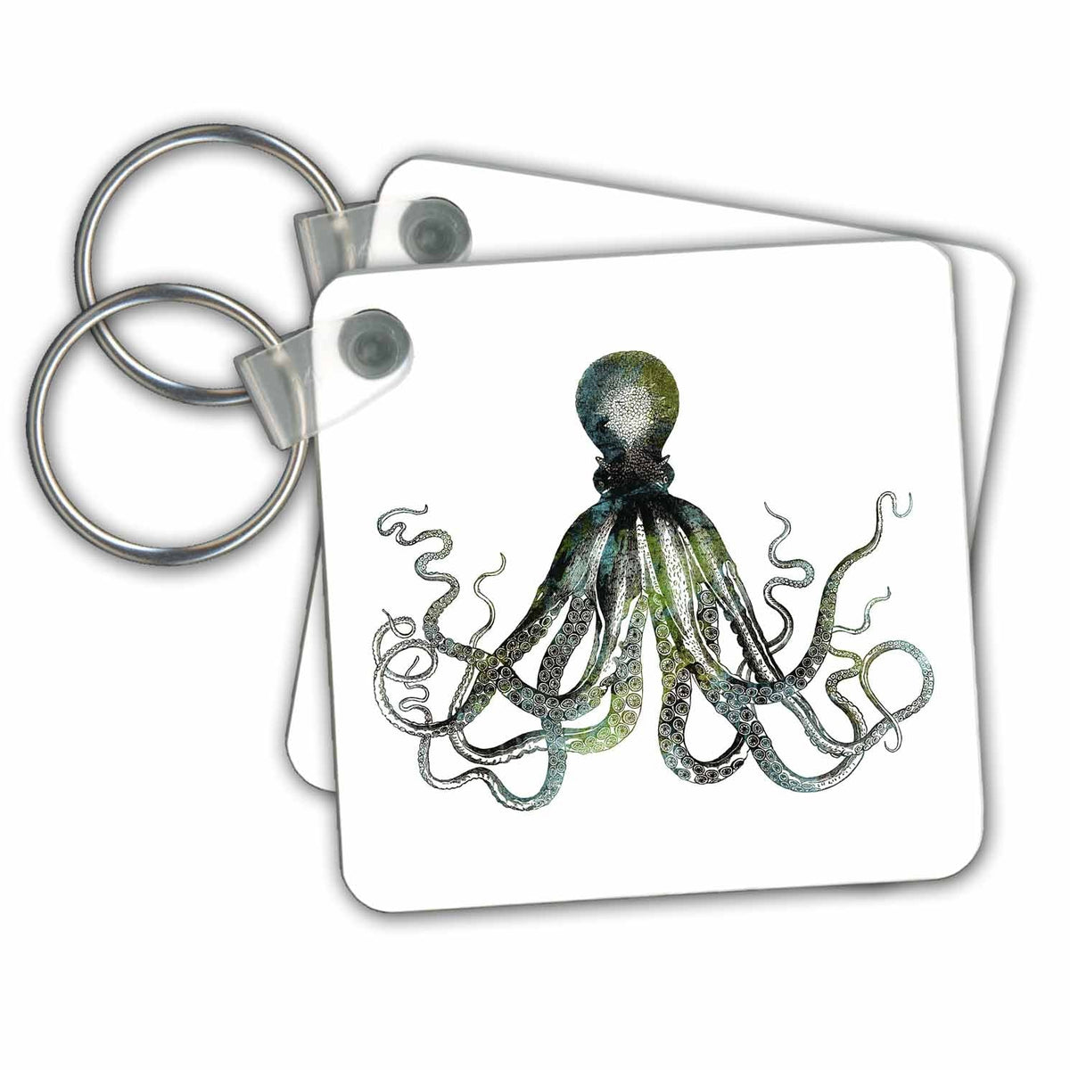 Key Chain - Octopus Drawing On White Background Animals Illustration