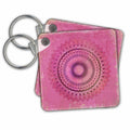 Key Chain - Pink Watercolor Mandala Illustration Art Illustration