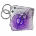 Key Chain - Abstract Fractal Design In Purple Art Illustration