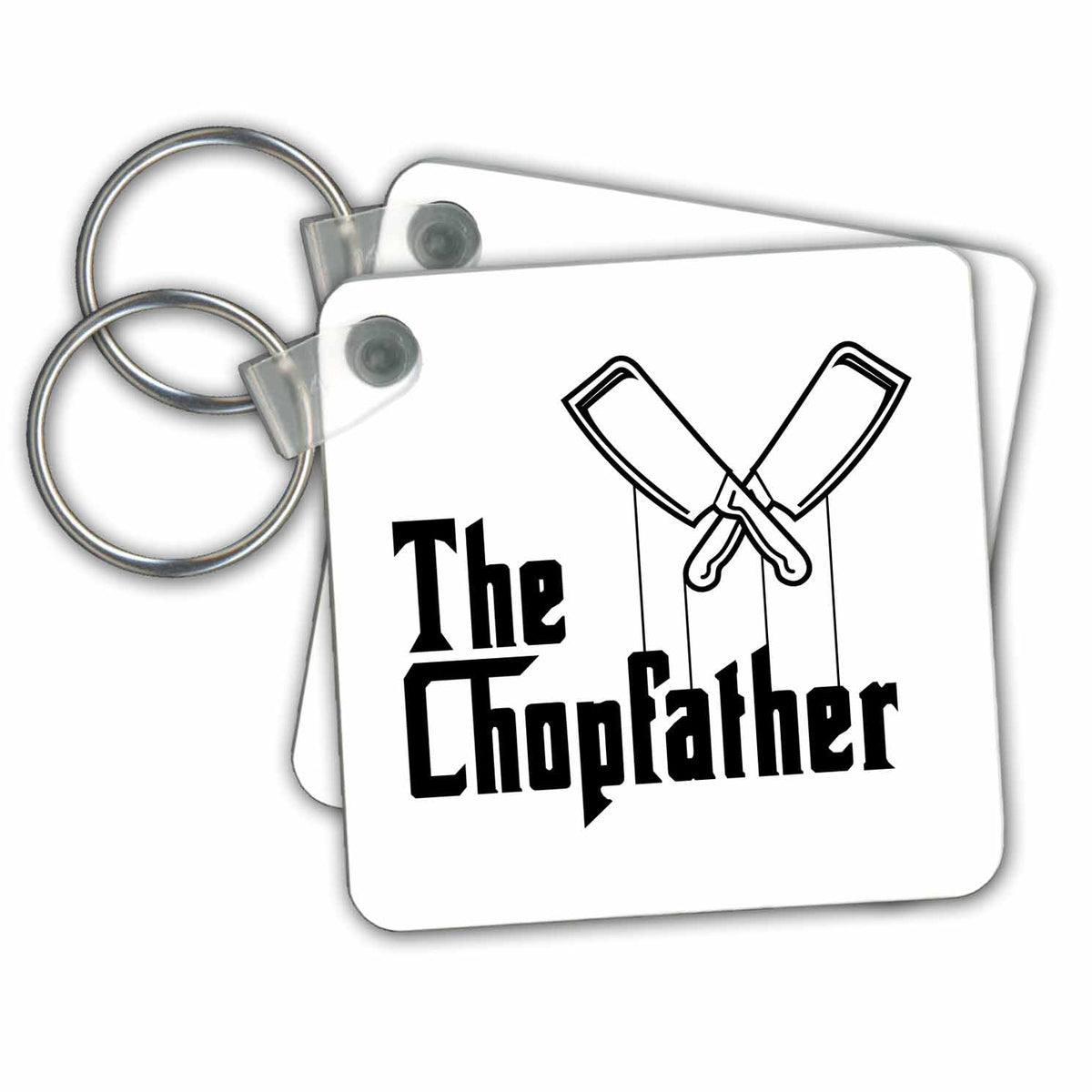 Key Chain - The Chopfather Fun Kitchen Chef Design Culinary Master Illustrations