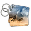 Key Chain - Two Wolves Howling In The Night