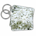 Key Chain - White Hydrangeas Close up Flora Photography