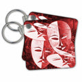 Key Chain - Masks. Abstract. Burgundy. Patterns