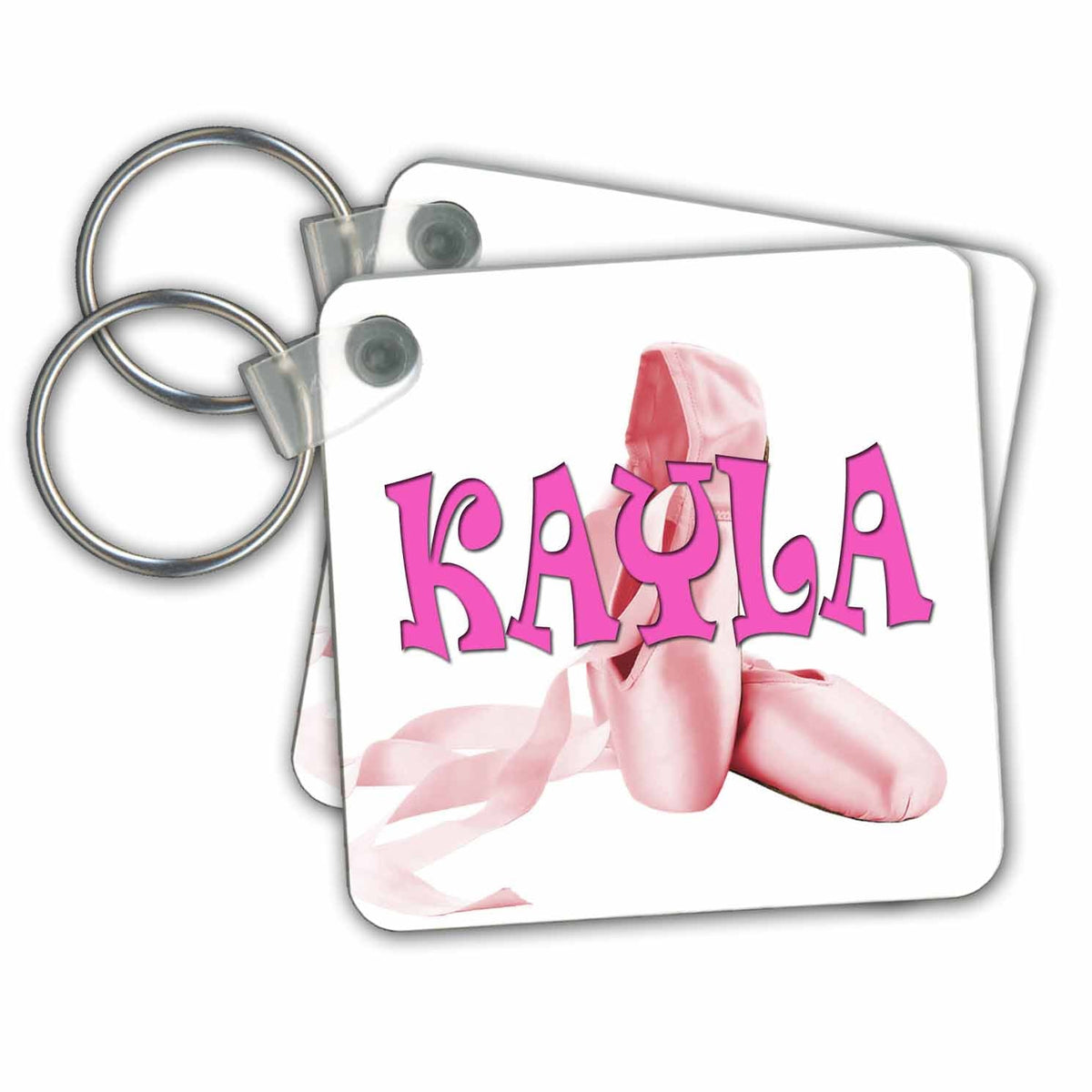 Key Chain - Kayla. Pink ballet shoes. Kids