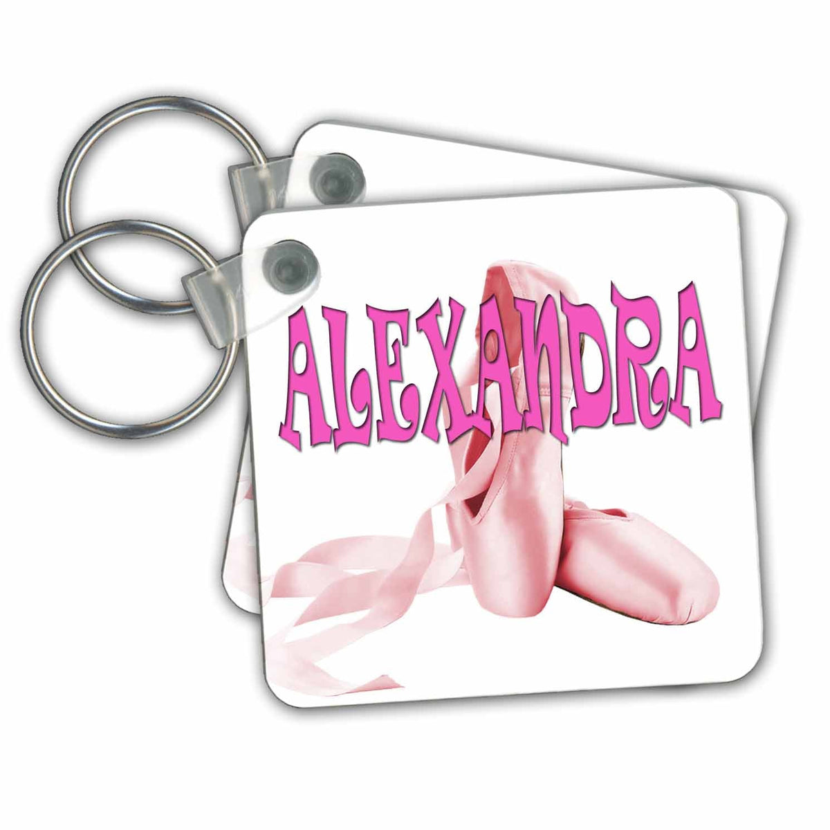 Key Chain - Alexandra. Pink ballet shoes. Kids