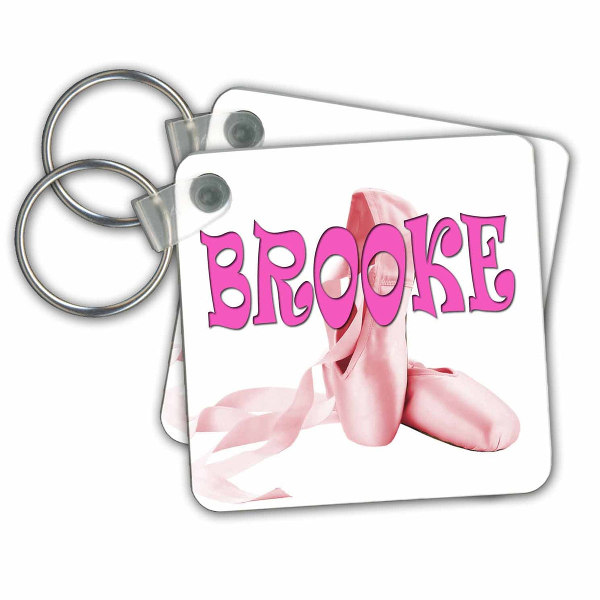 Key Chain - Brooke. Pink ballet shoes. Kids