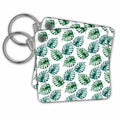 Key Chain - Aloha Foliage Leaves Monstera Jungle Tropical Hawaii Pattern Pattern