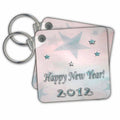Key Chain - Stars New Year 2012 Pink New Years