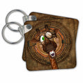 Key Chain - Steampunk, funny steampunk giraffe with clock Köhnen Design Steampunk