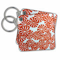 Key Chain - Peppermint Red Geometric