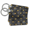 Key Chain - Picturing Gold Black Hearts PS Chic