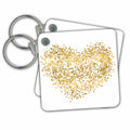 Key Chain - Picturing Gold Confetti Dotted Heart PS Chic