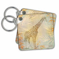 Key Chain - African Giraffe Illustration Animals Illustration