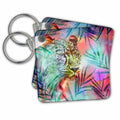 Key Chain - Colorful Cheetah Illustration Animals Illustration