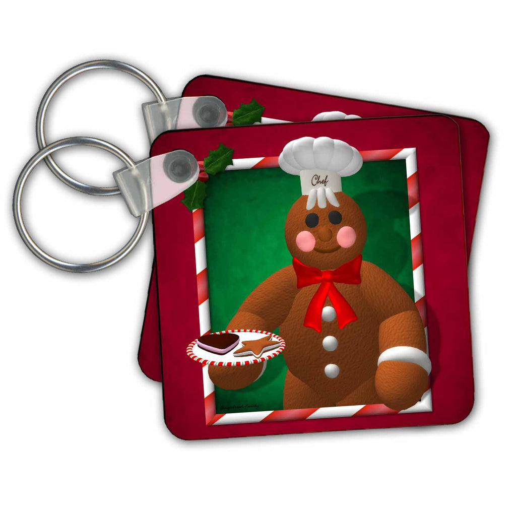 3dRose Key Chains Baker 2 (kc-30531-1)