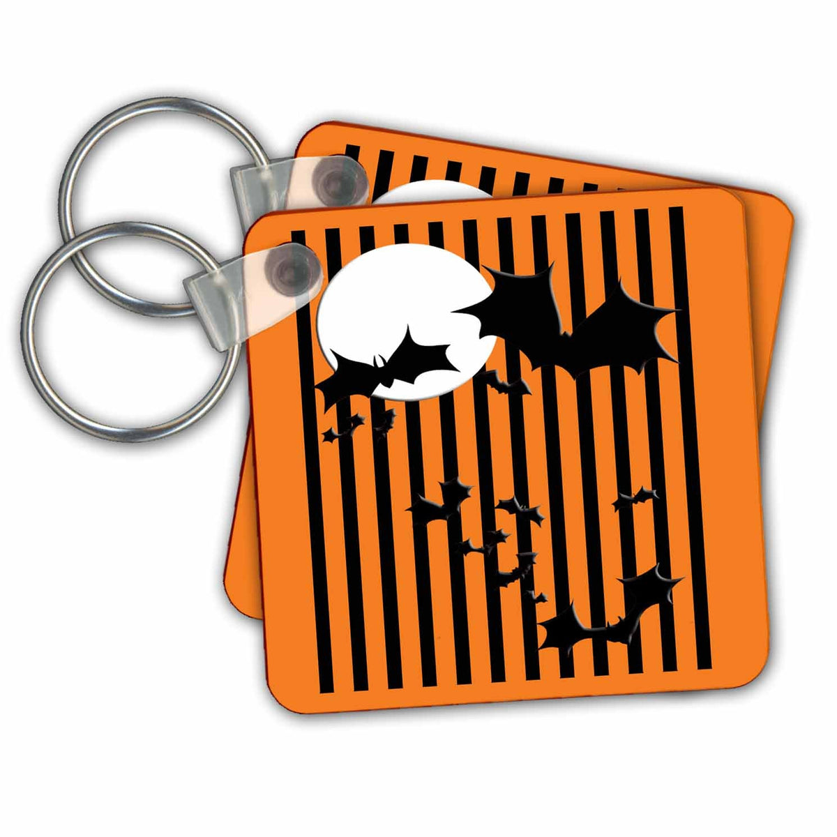 3dRose Key Chains Moon and Bats Flying (kc-30977-1)