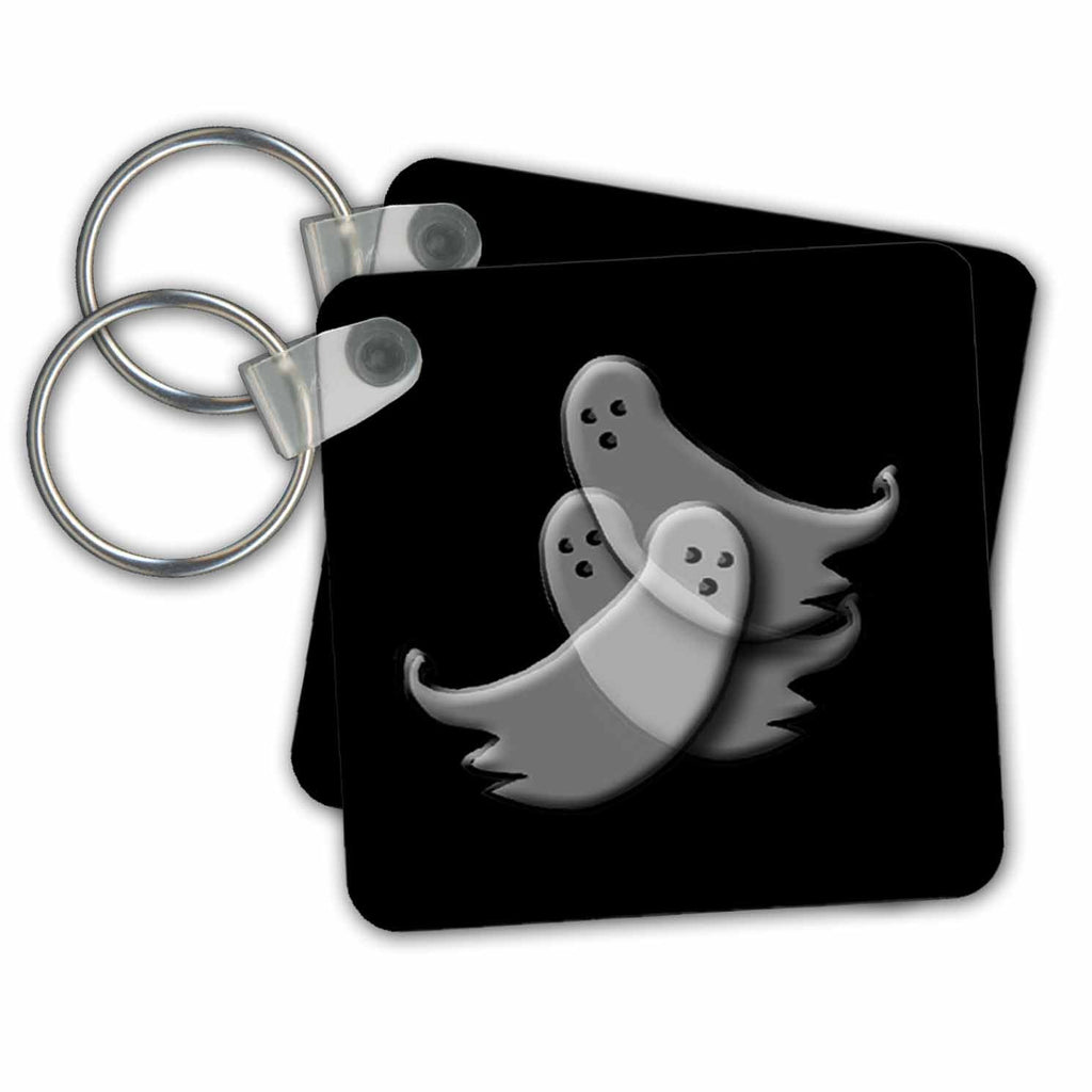 3dRose Key Chains Invisible Ghosts (kc-30998-1)
