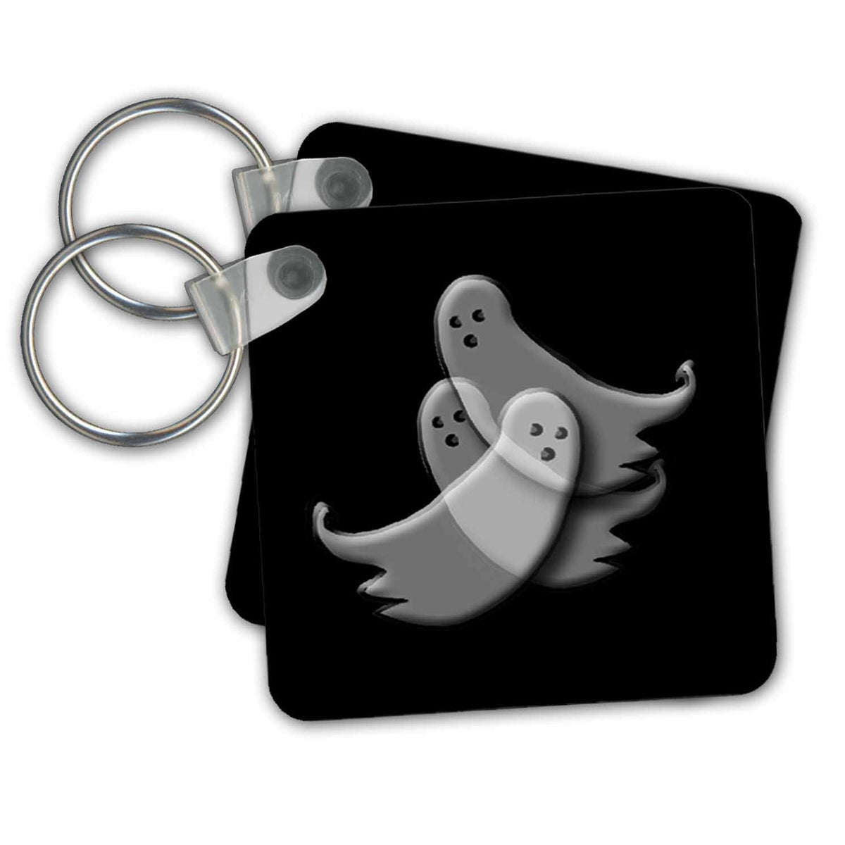 3dRose Key Chains Invisible Ghosts (kc-30998-1)