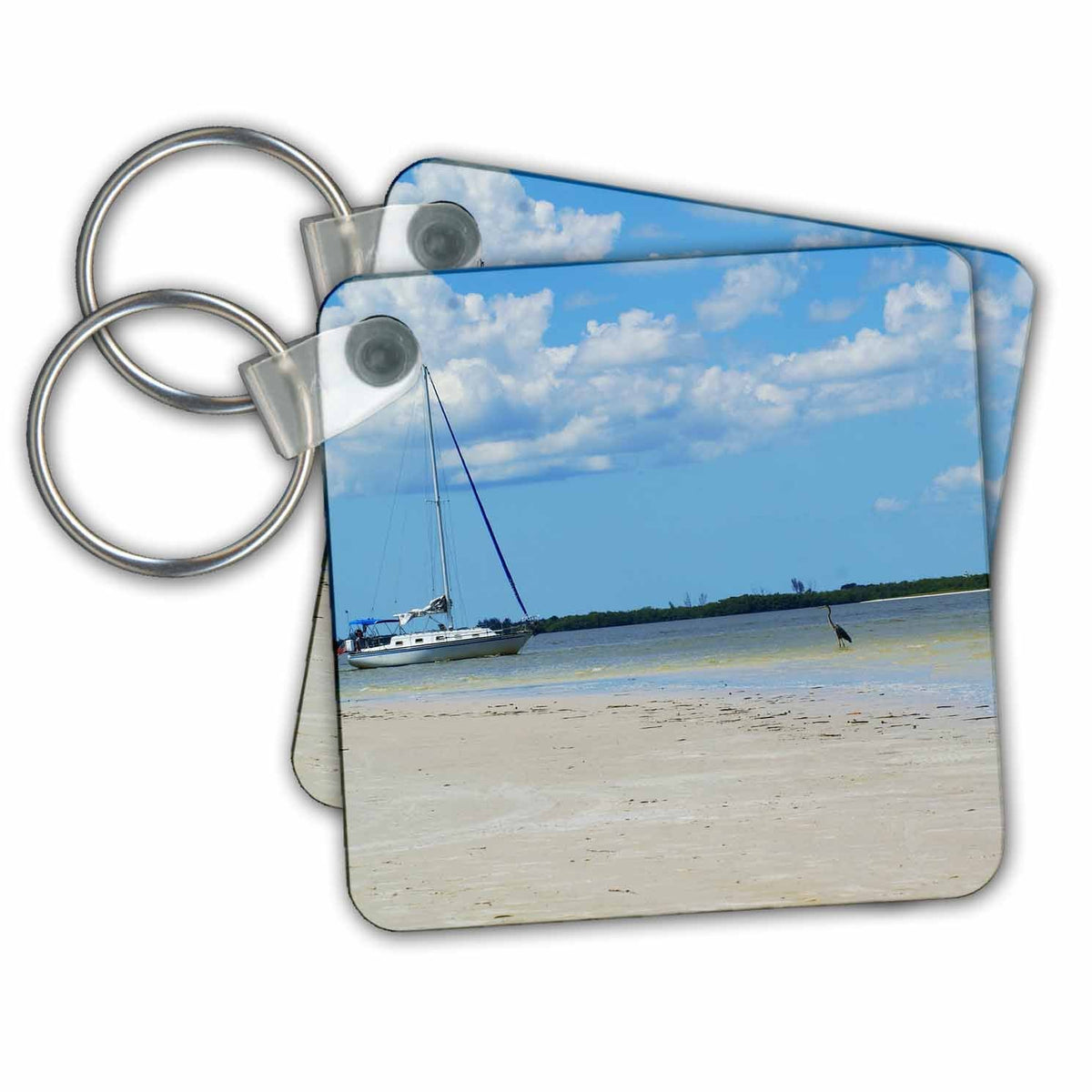 3dRose Key Chains Sailboat With Heron (kc-33278-1)