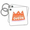 3dRose Key Chains Quarantine Queen, White Background (kc-334761-1)