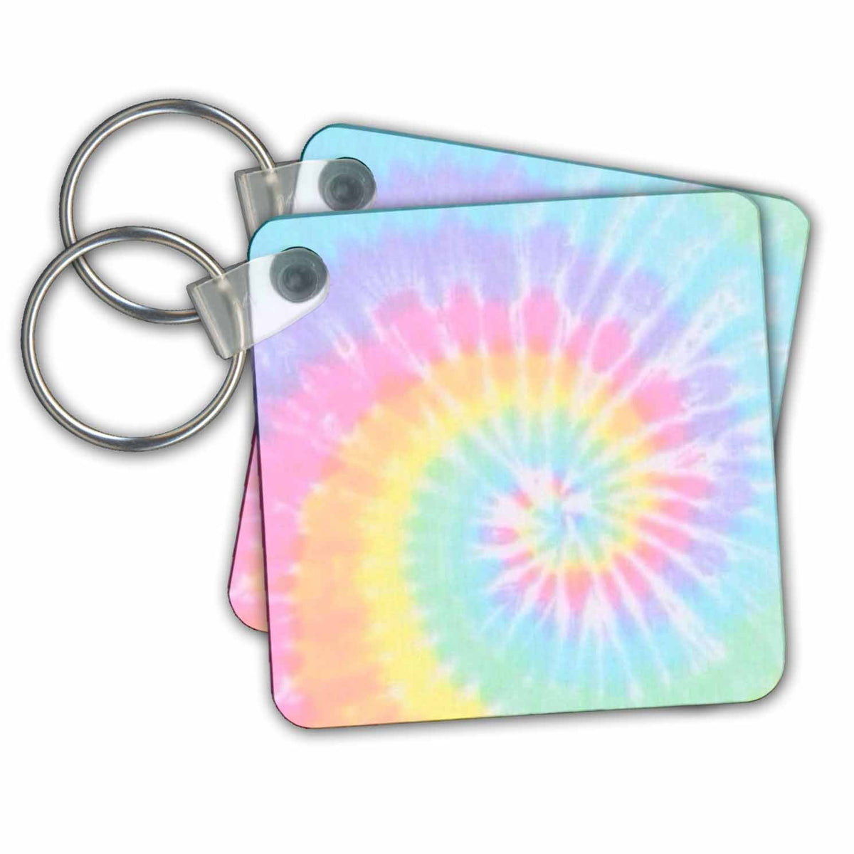 3dRose Key Chains Pastel Tye Dye Swirl (kc-334784-1)