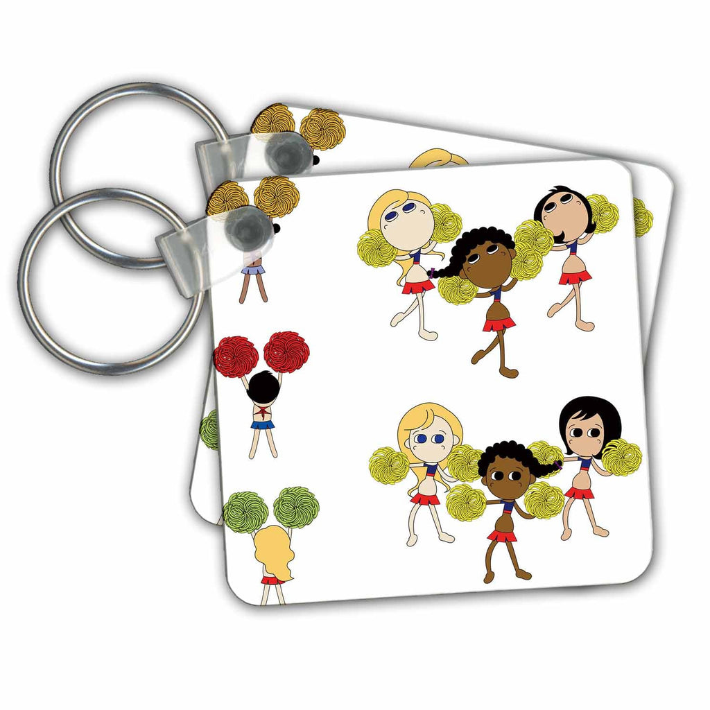 3dRose Key Chains Cheerleaders. (kc-337647-1)