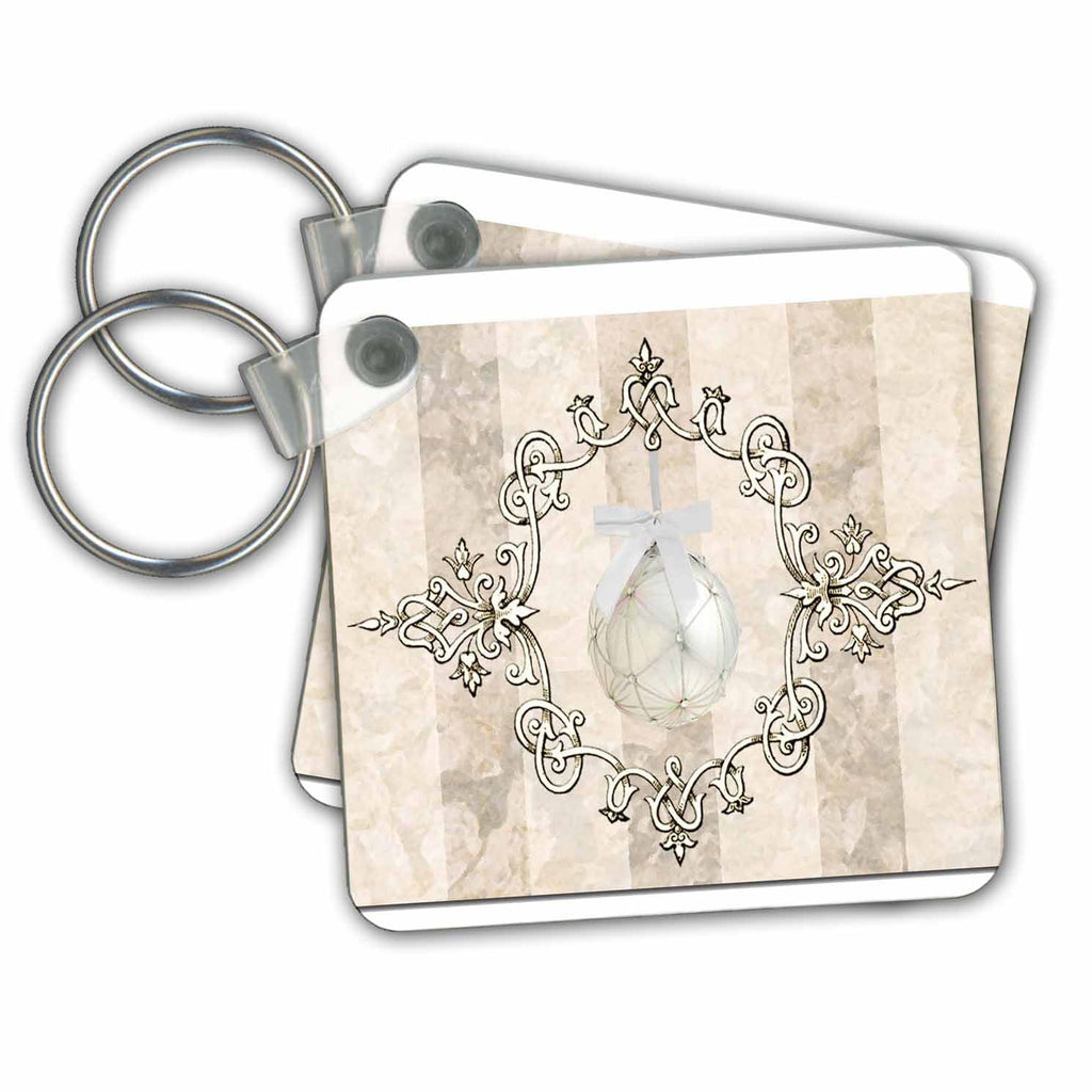 3dRose Key Chains Holiday Ornament (kc-34257-1)