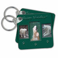 3dRose Key Chains Polar Bears, Happy Holidays (kc-34258-1)